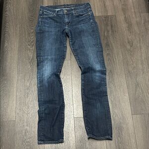Citizens Of Humanity Dark Blue Straight Leg Medium Rise Denim